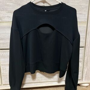 Black Cutout Sweatshirt